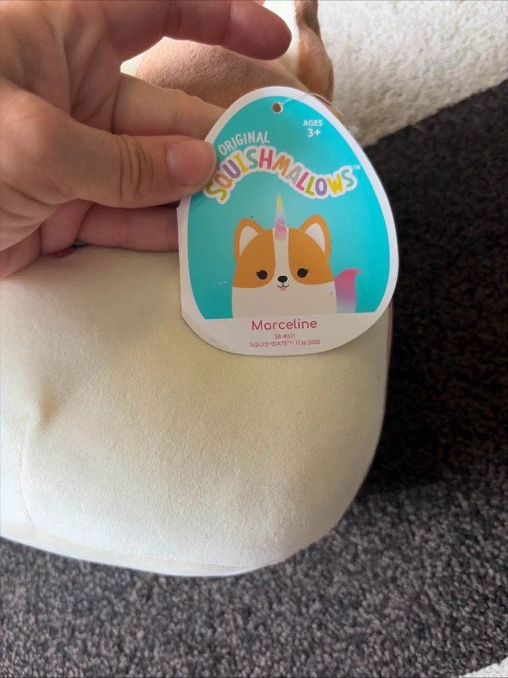 Squishmallows Lot Of 2- Marceline unicorn $ Grant Goat New